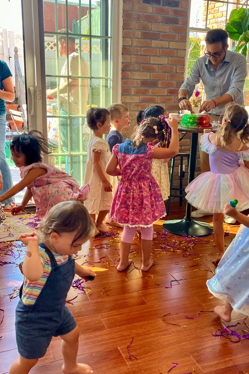 Children dancing at a party